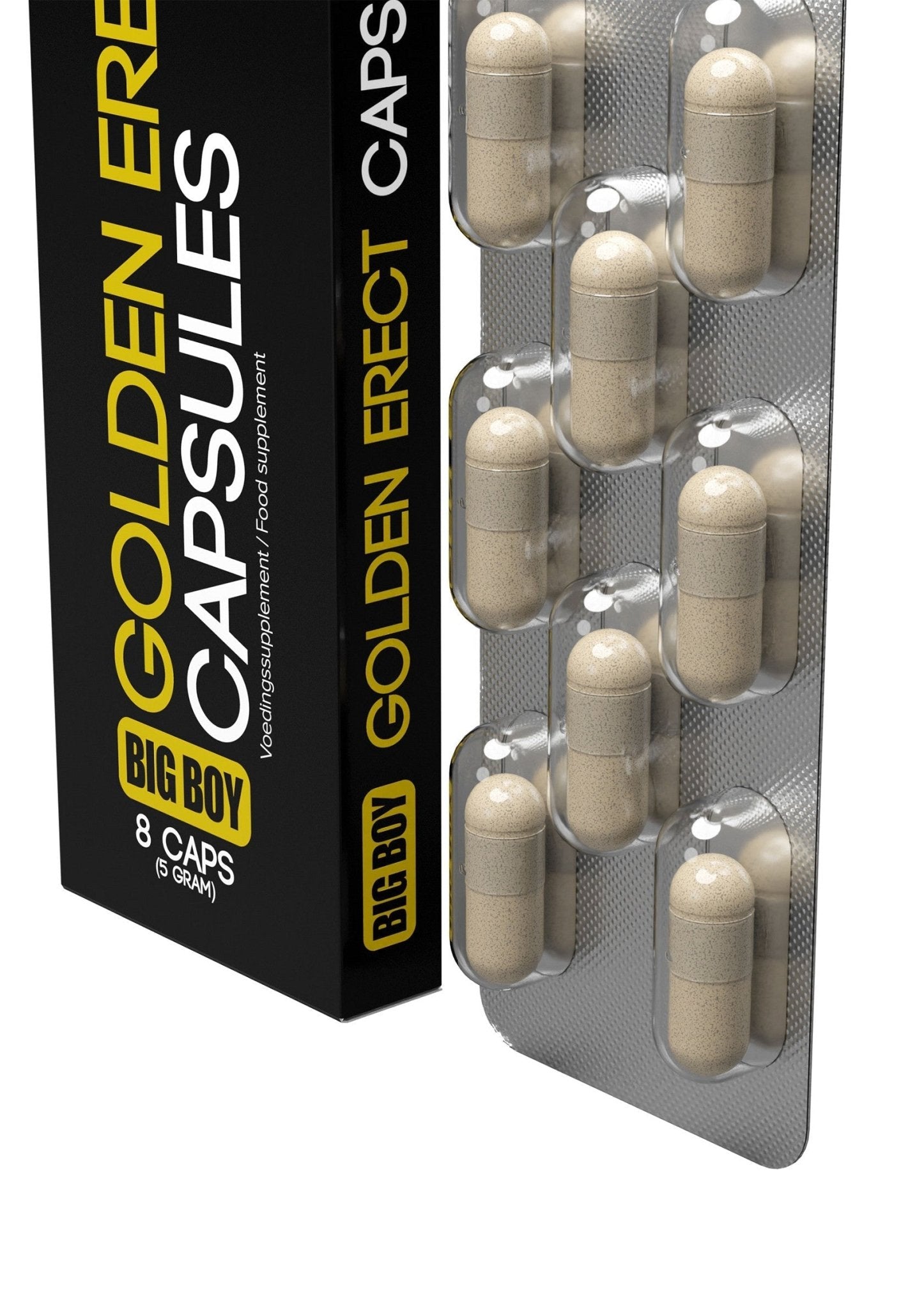 Big Boy Golden Erect Capsules 8 stuks - Erectiepillen - Hot Plaza
