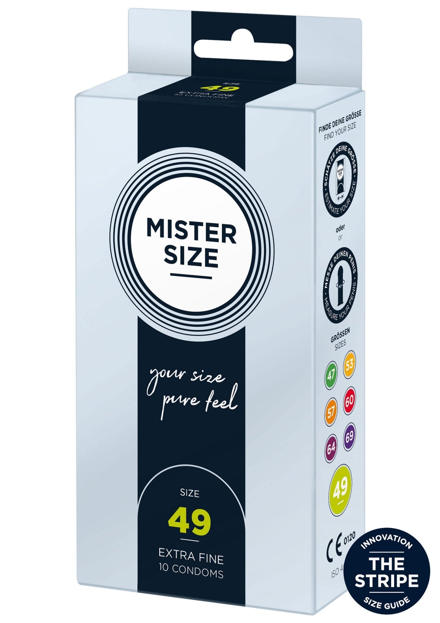 MISTER SIZE 49mm Condoms 10pcs - Hot Plaza