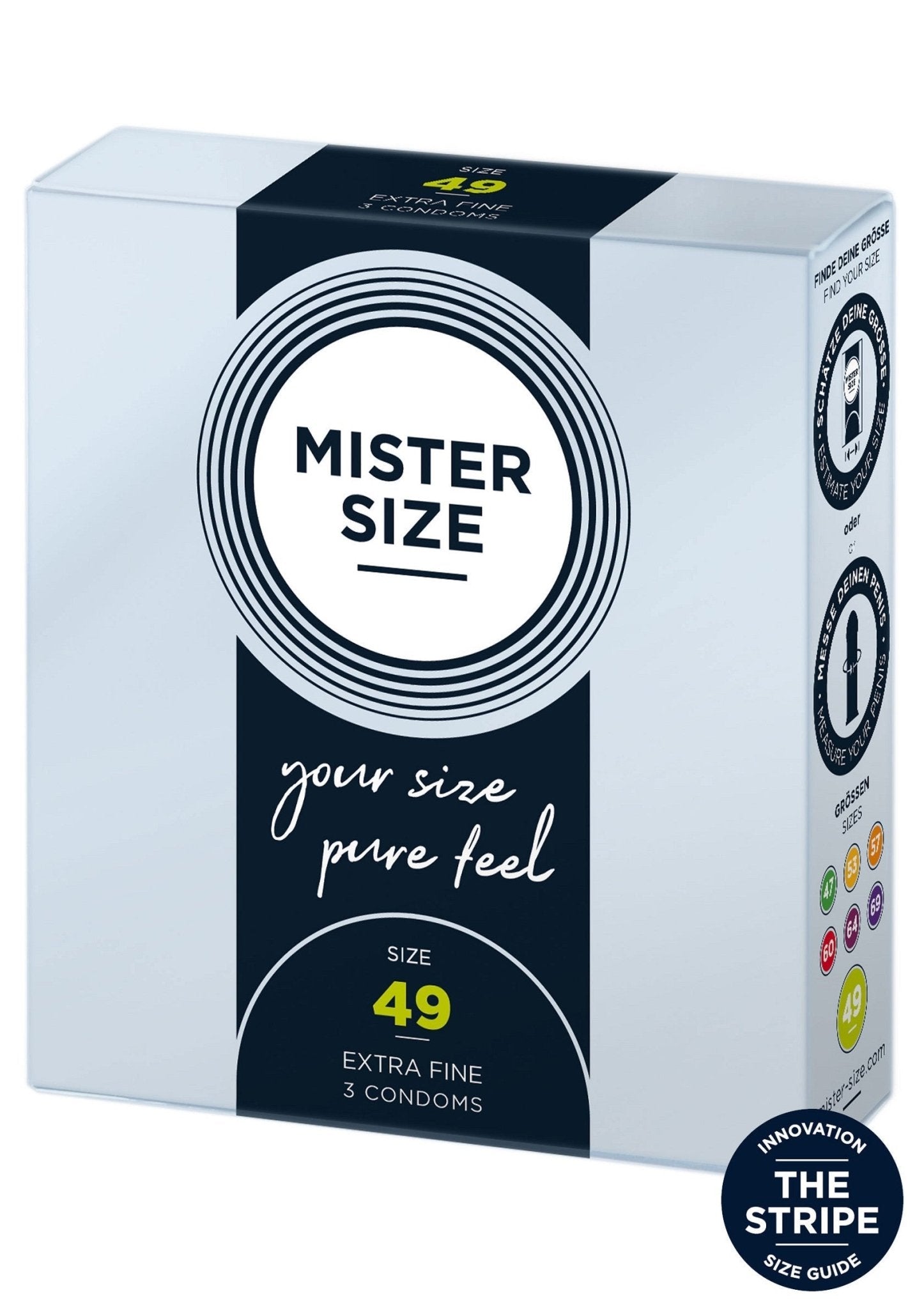 MISTER SIZE 49mm Condoms 3pcs - Hot Plaza