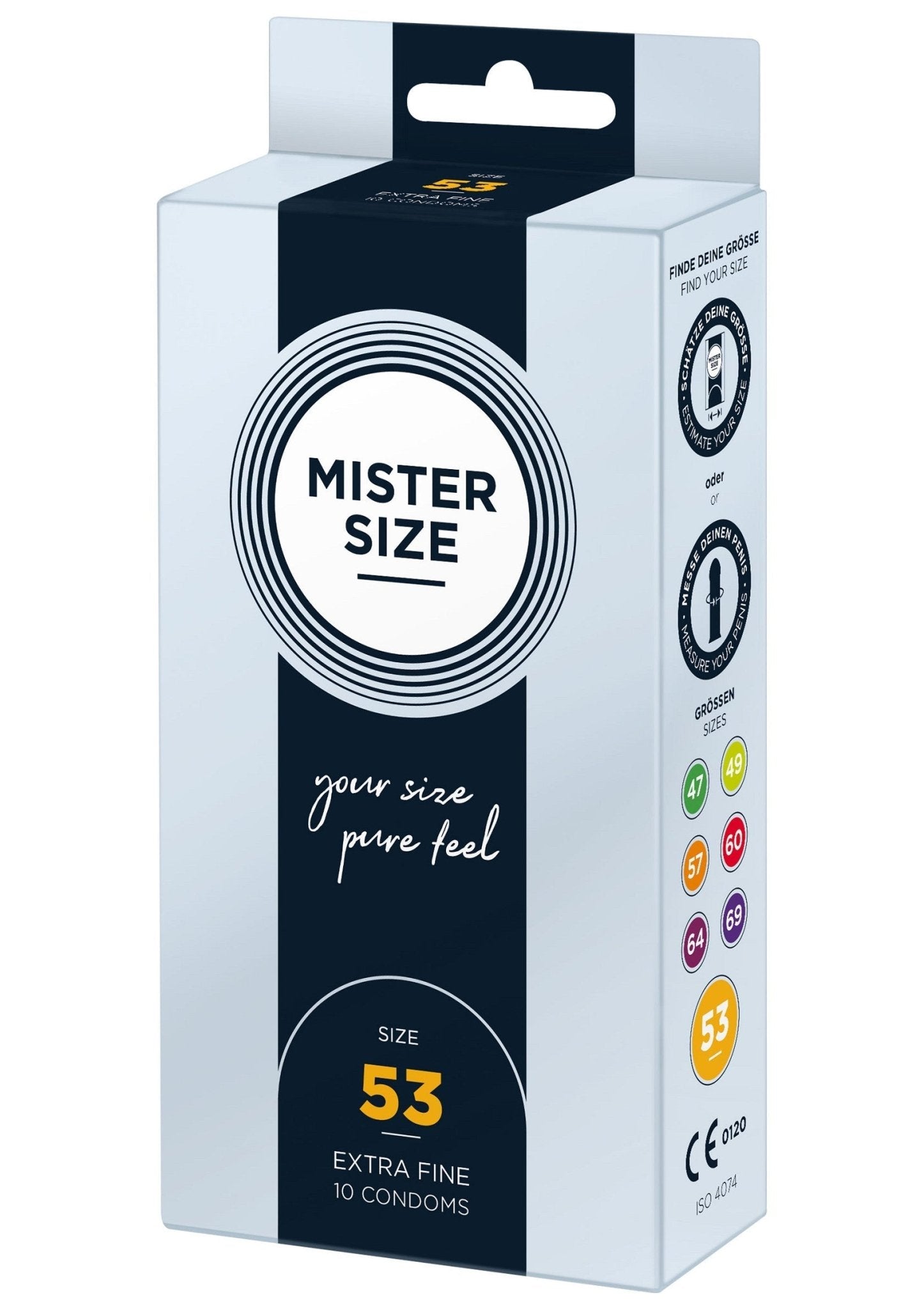 MISTER SIZE 53mm Condoms 10pcs - Hot Plaza