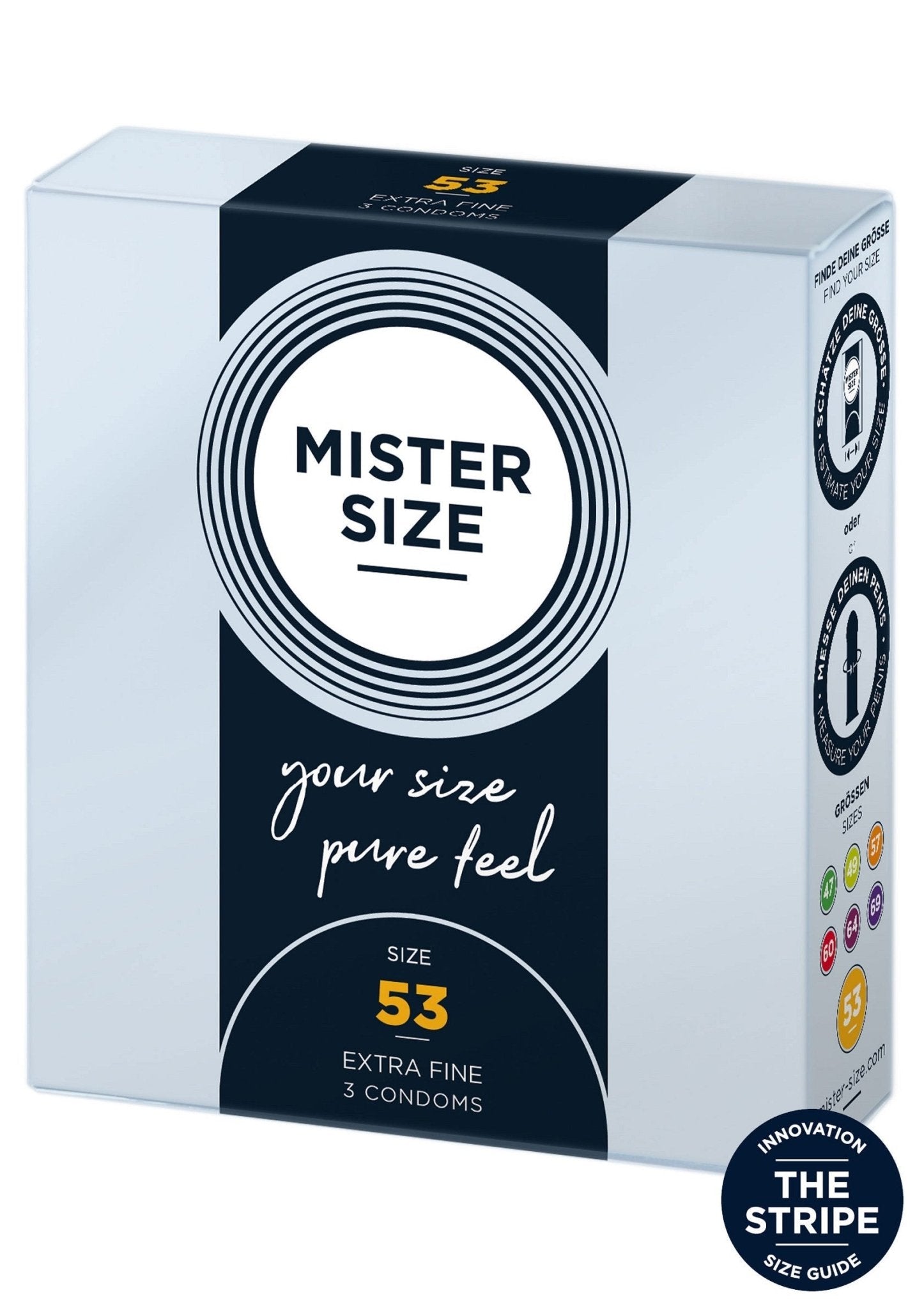 MISTER SIZE 53mm Condoms 3pcs - Hot Plaza