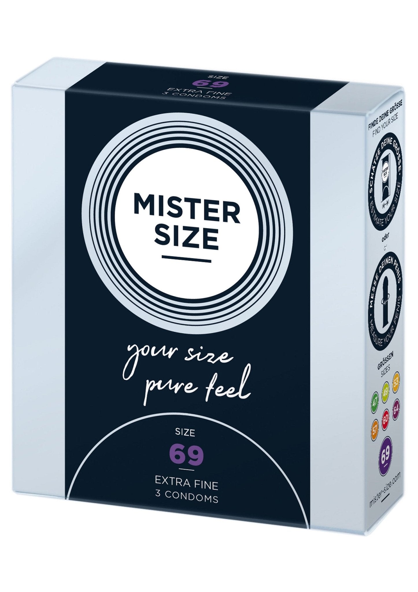 MISTER SIZE 69mm Condoms 3pcs - Hot Plaza