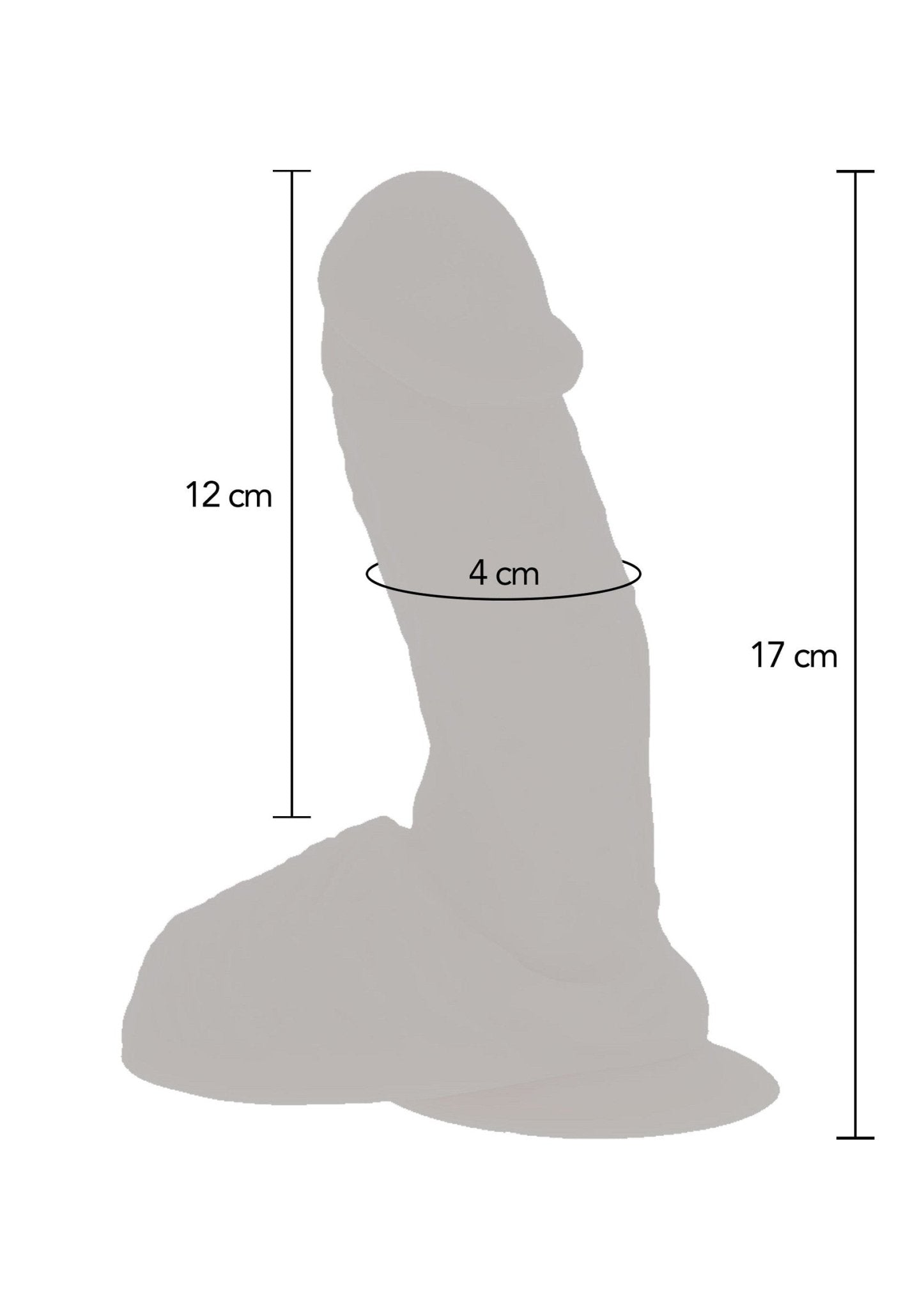 Naked Vibrating Dildo Silicone 17 cm