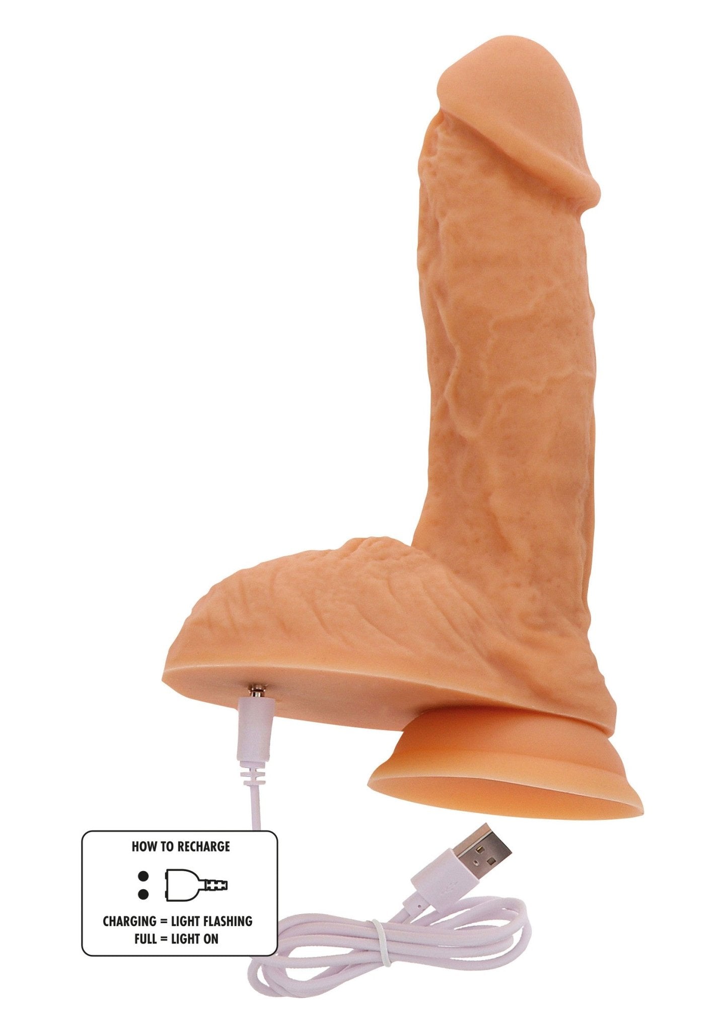 Naked Vibrating Dildo Silicone 17 cm