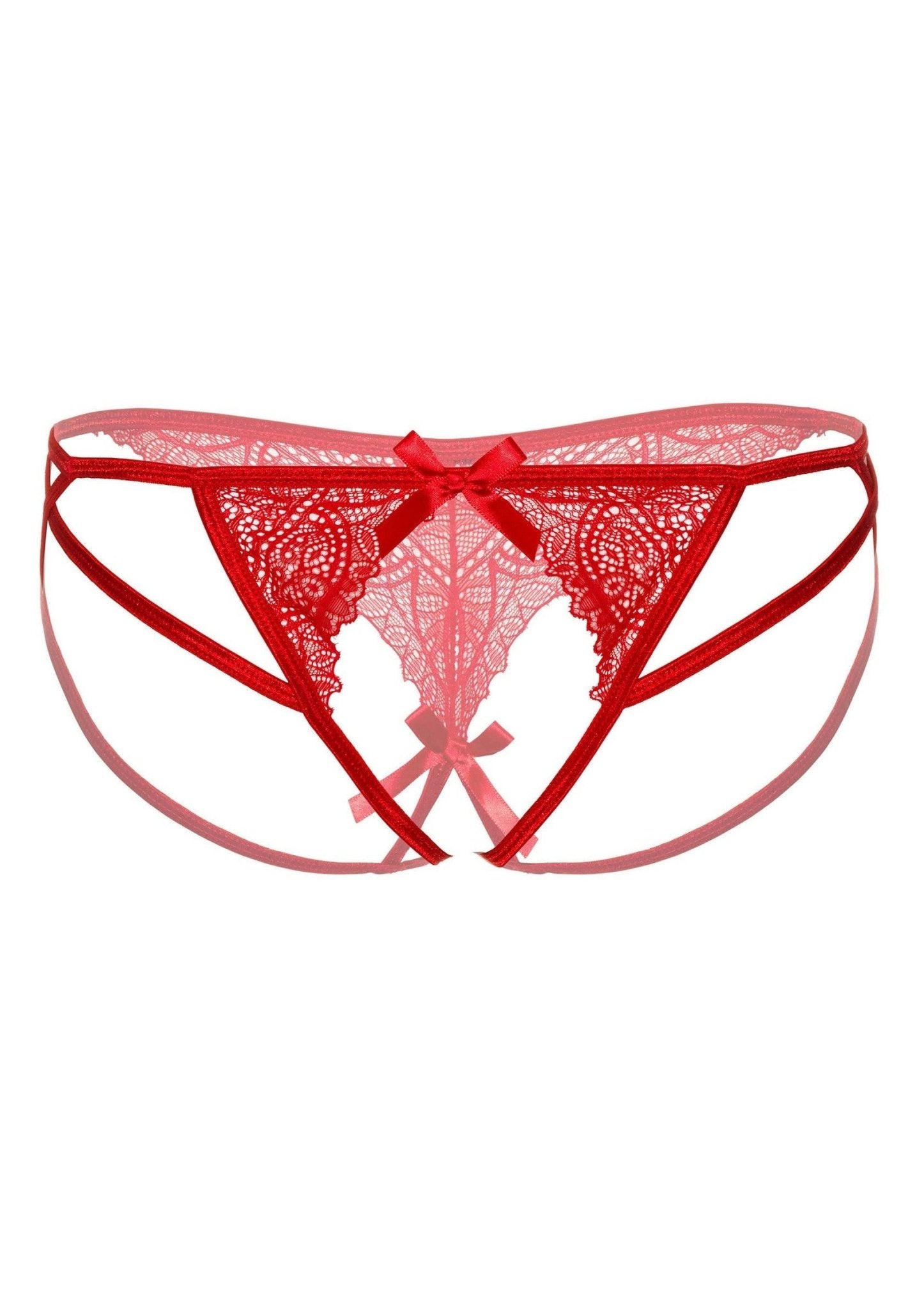 Naomi strappy crotchless tanga - Hot Plaza