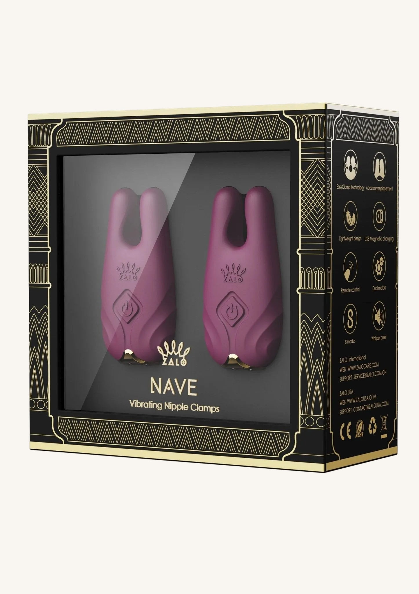 Nave Vibrating Nipple Clamps - Hot Plaza