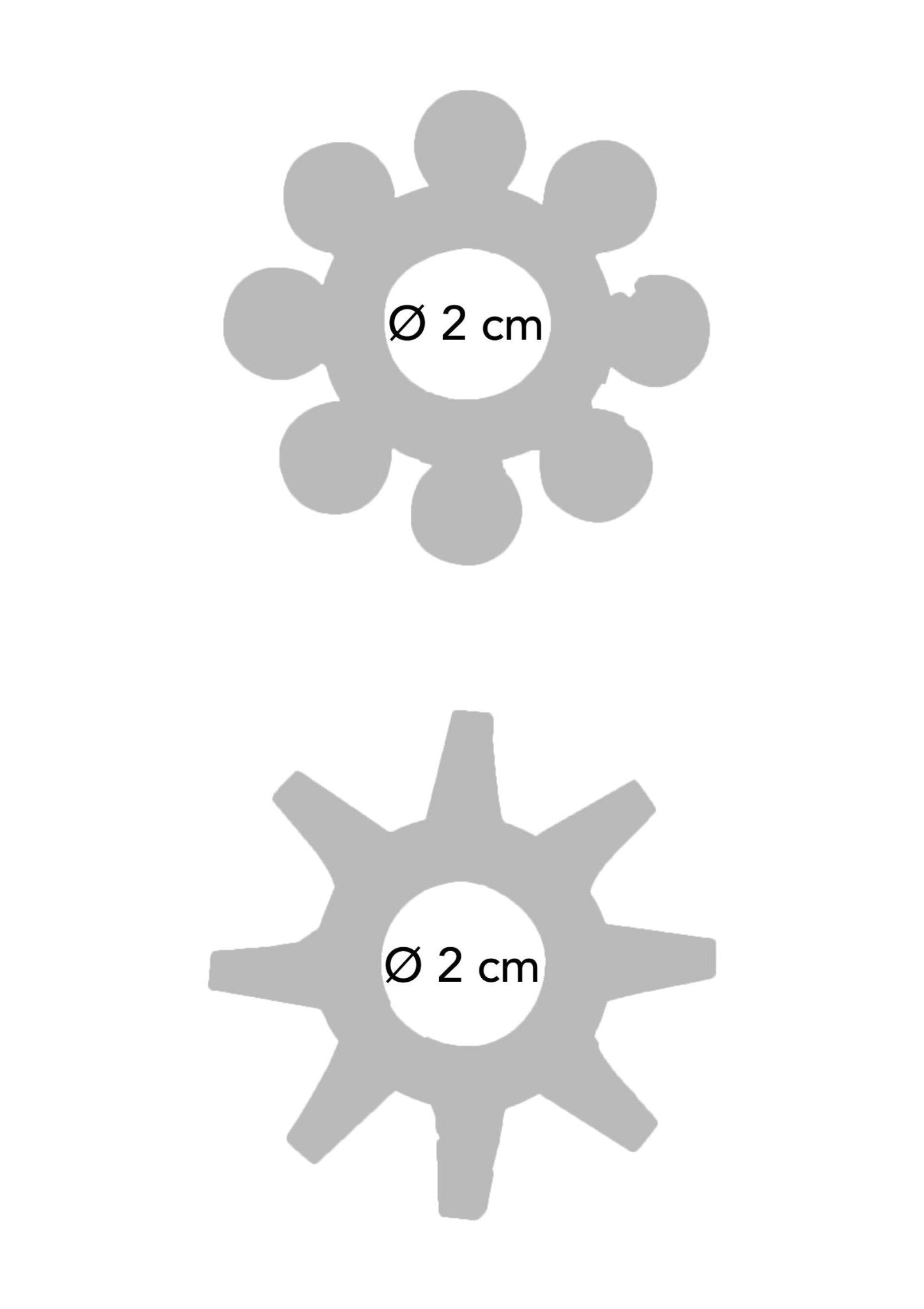 Power Stretchy Rings 2 Stuks Grijs