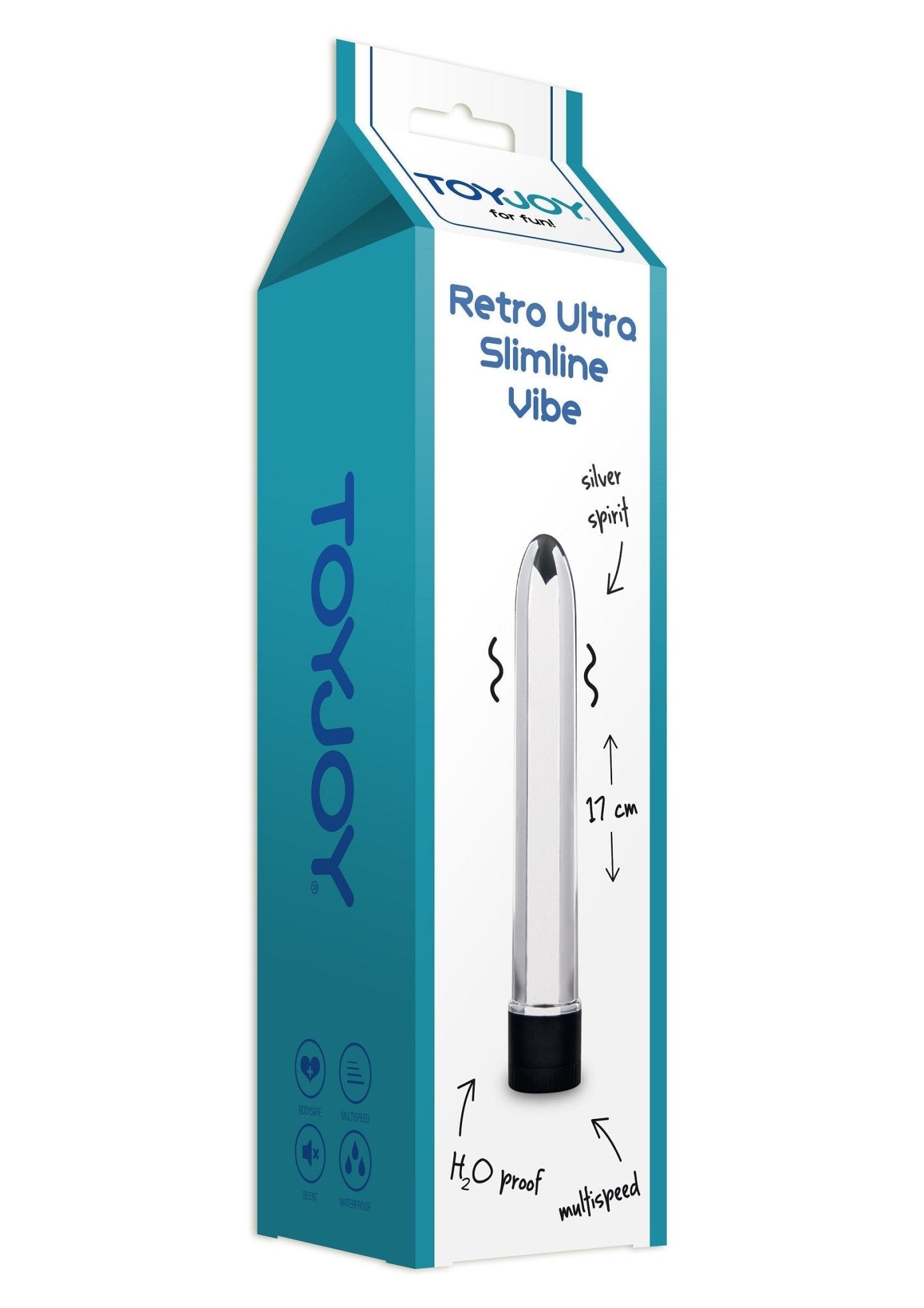 Retro Ultra Slimline Vibrator Silver