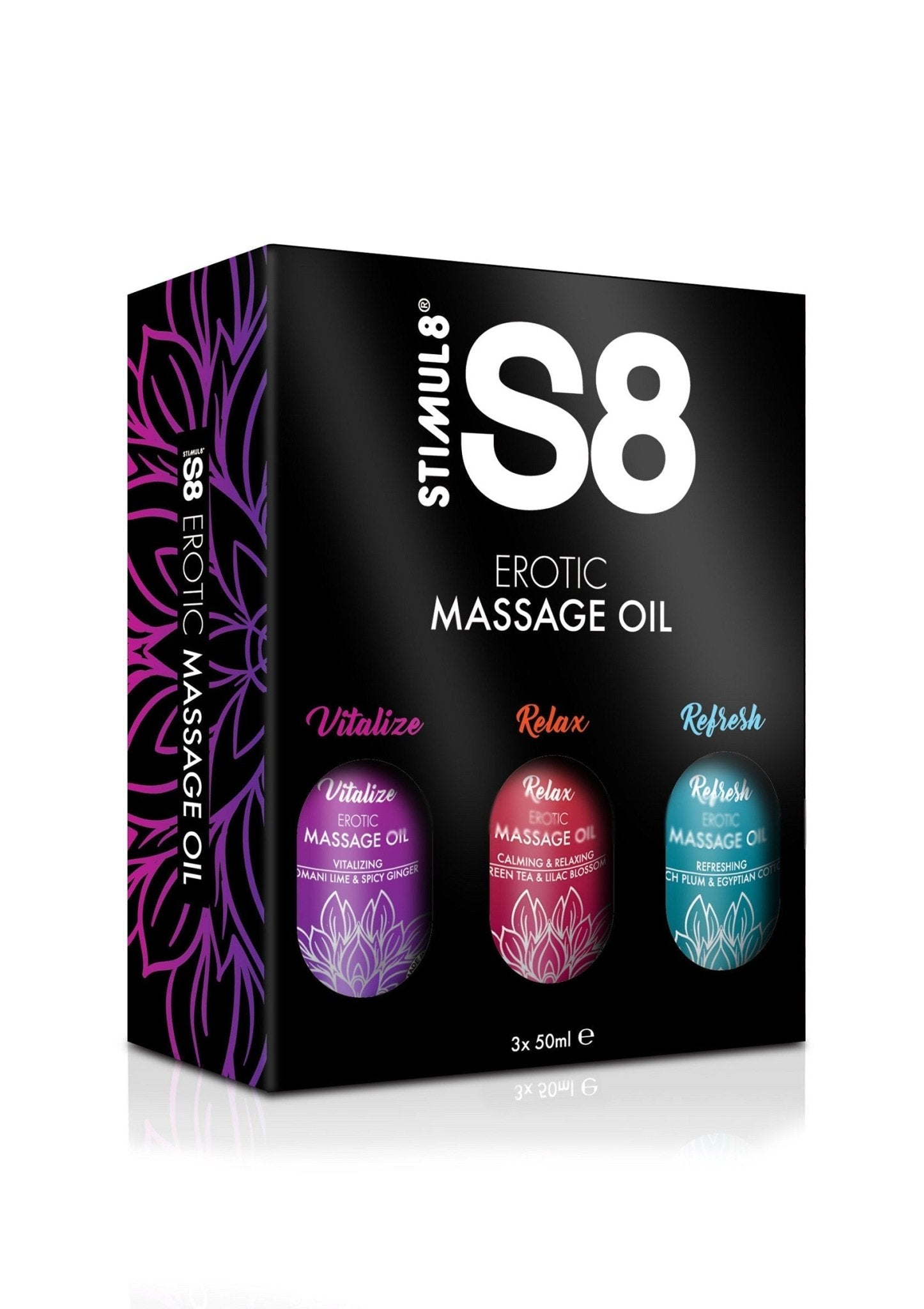 S8 Massage Oil Box 3x 50 ml - Hot Plaza