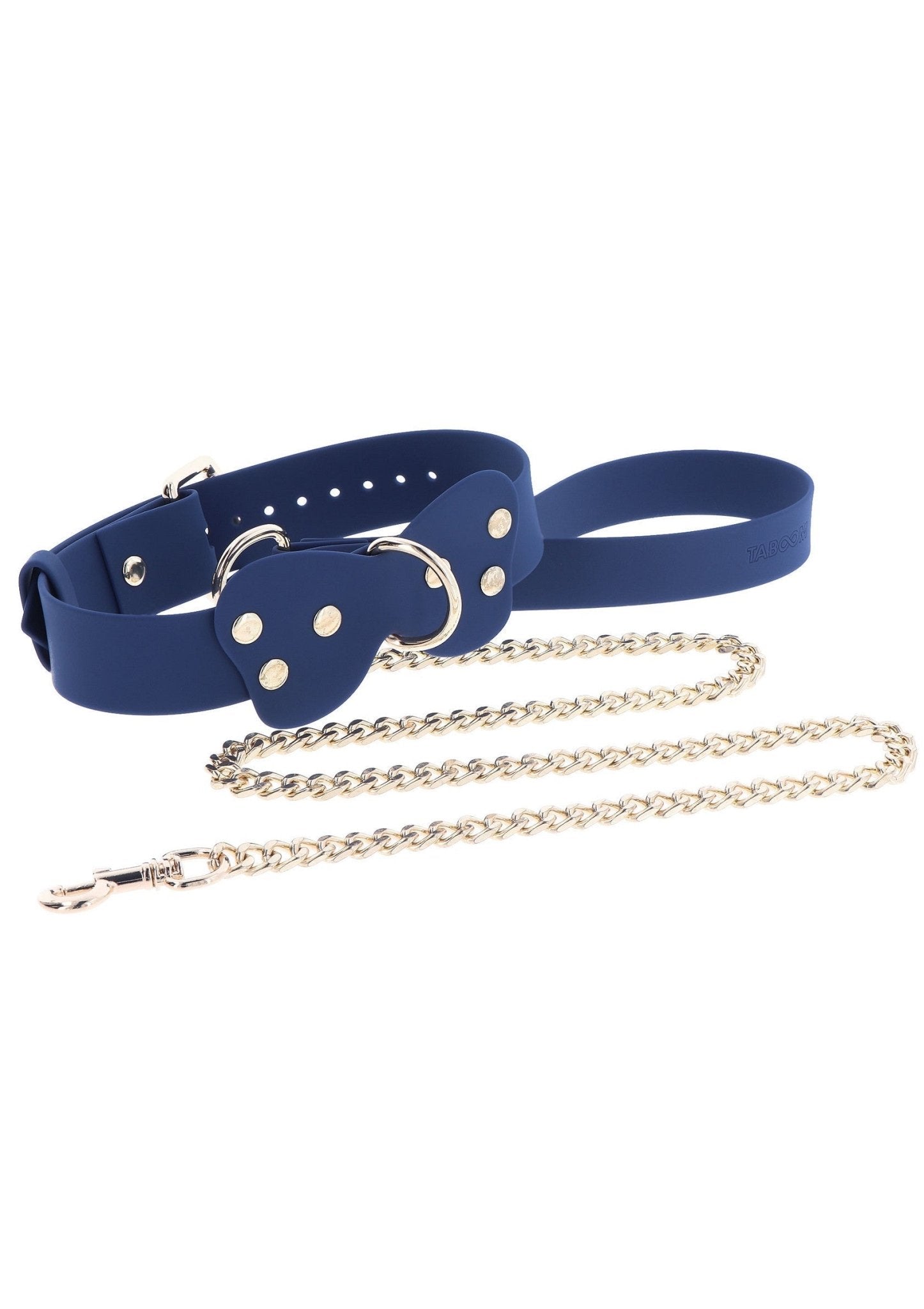Siliconen Halsband Blauw met Vlinder en Riem - Hot Plaza