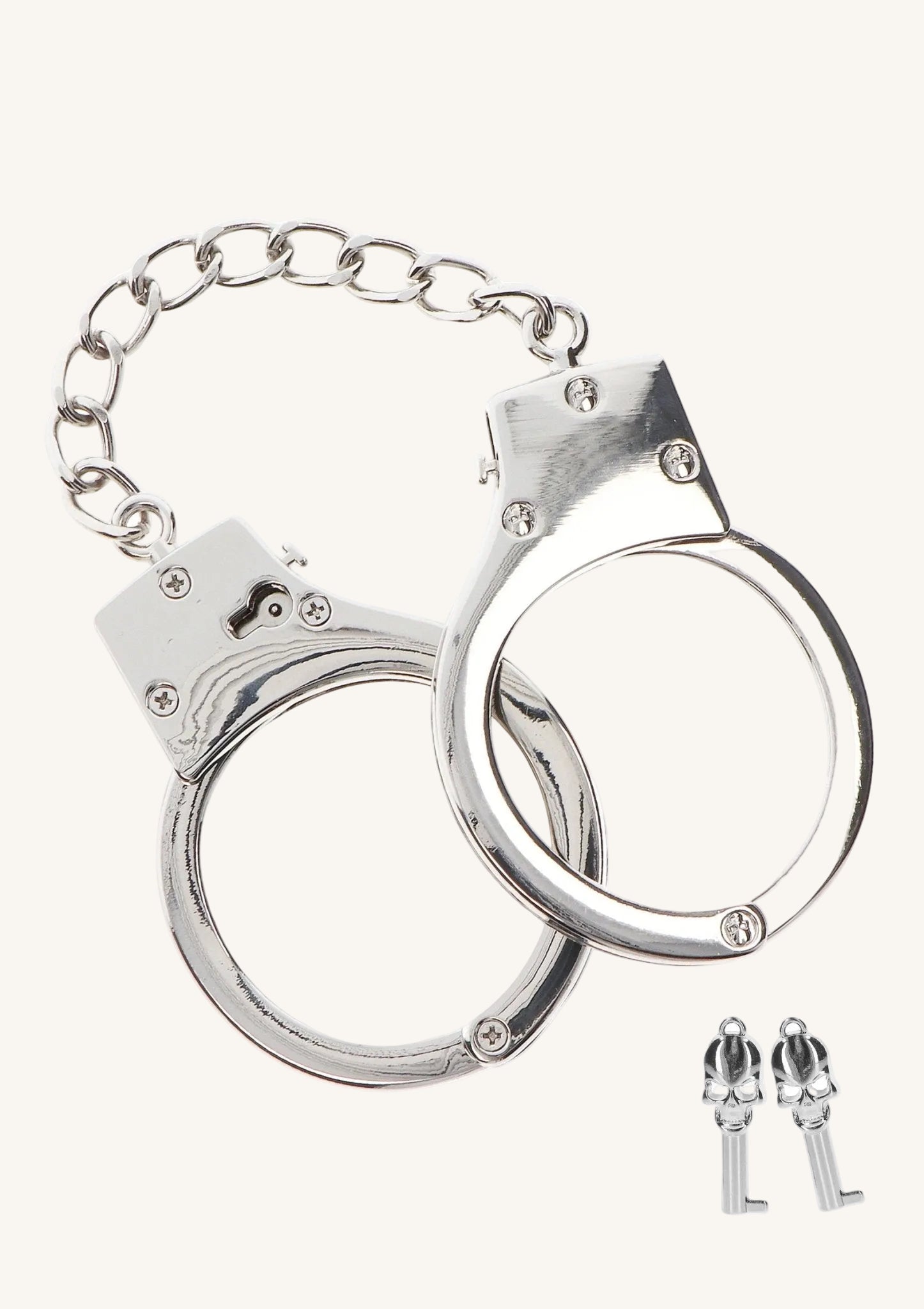 Silver Plated BDSM Handcuffs - Hot Plaza