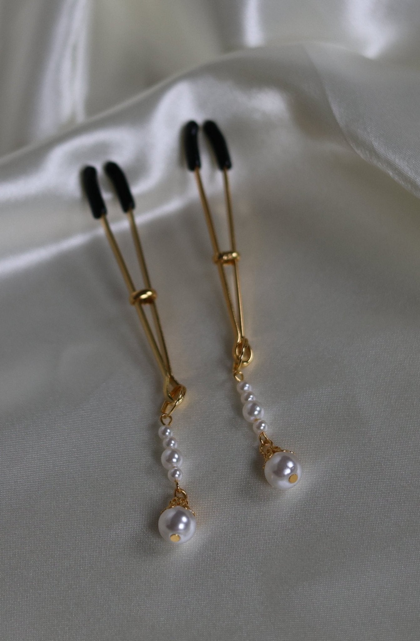 Tepelklemmen met Parels Goud - Hot Plaza