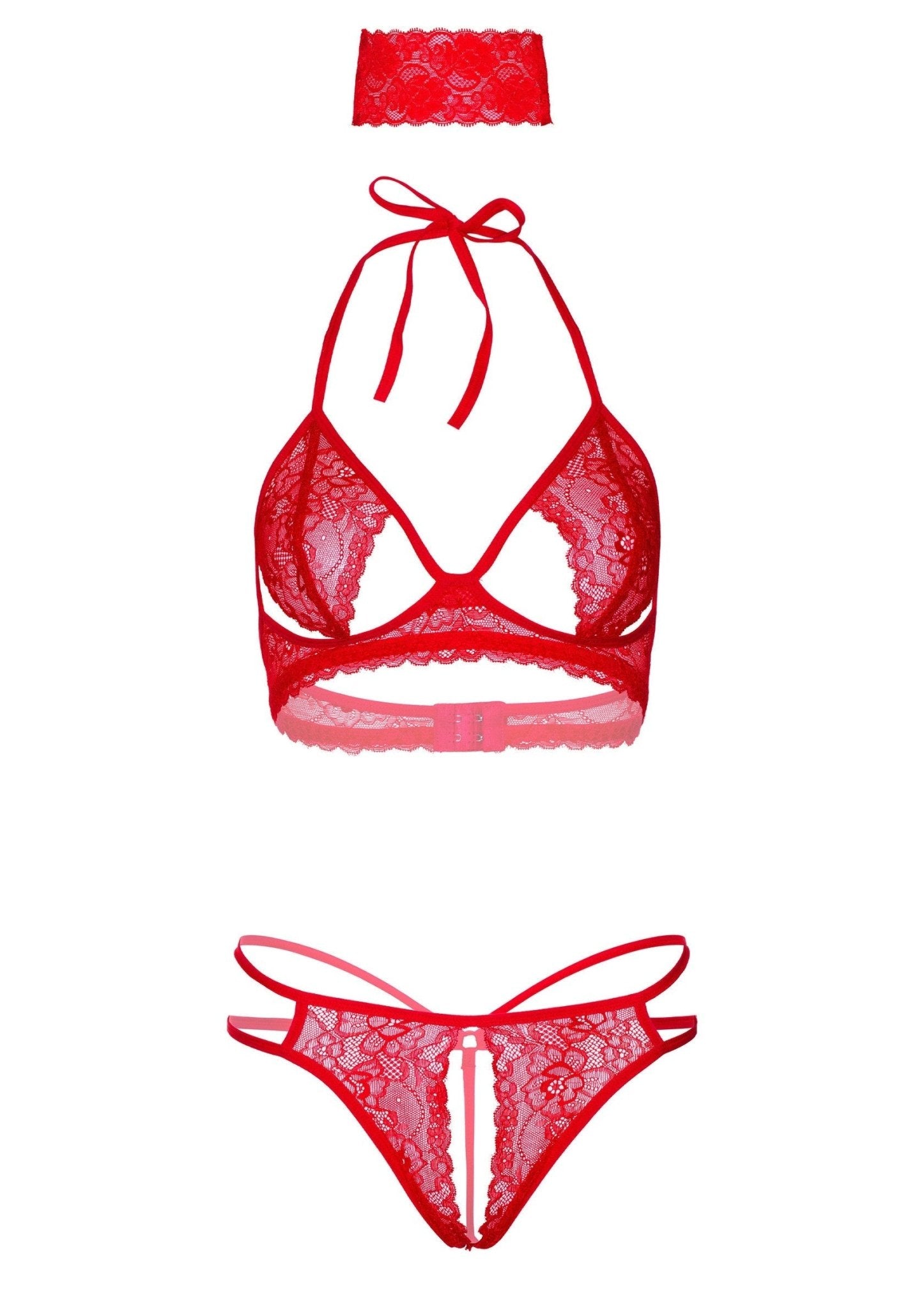 3PC Bra, Panty and Blindfold - Hot Plaza