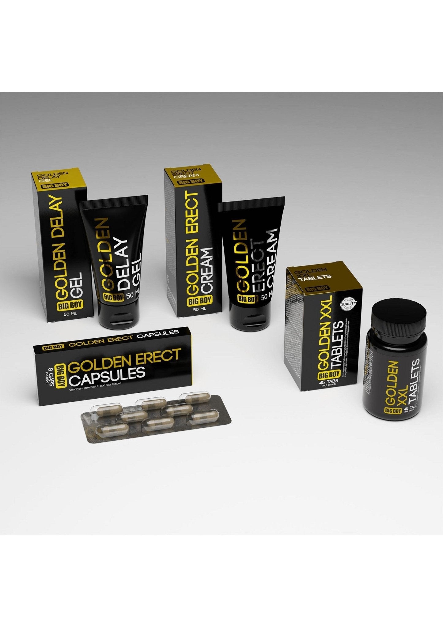 Big Boy Golden Erect Capsules 8 stuks - Erectiepillen - Hot Plaza