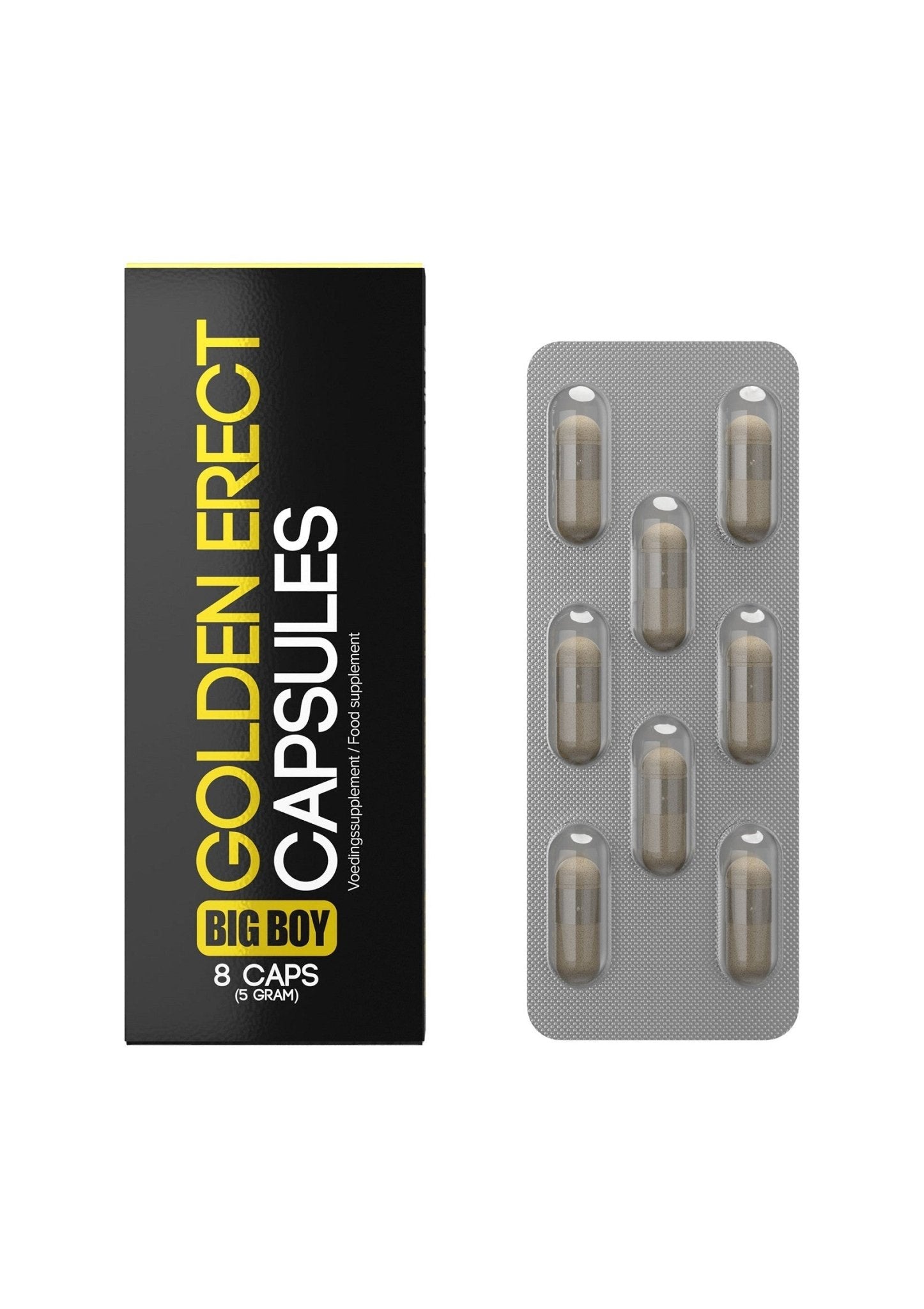 Big Boy Golden Erect Capsules 8 stuks - Erectiepillen - Hot Plaza