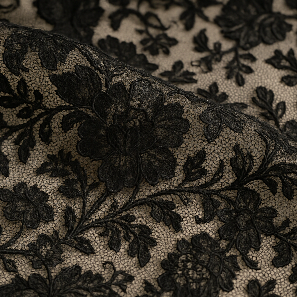 black lace fabric