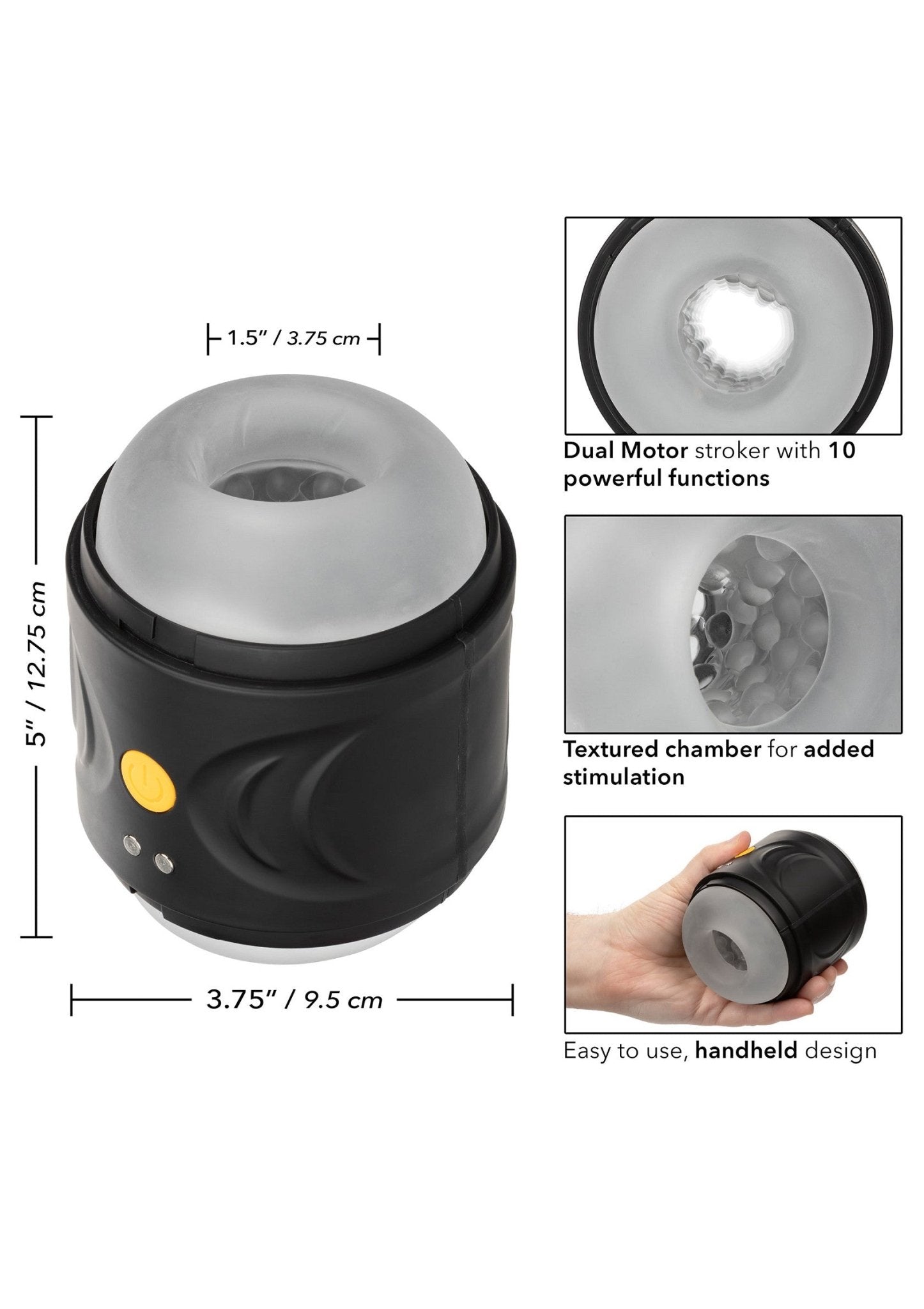 Boundless Dual Motor Stroker - Masturbator met Vibratie - Hot Plaza