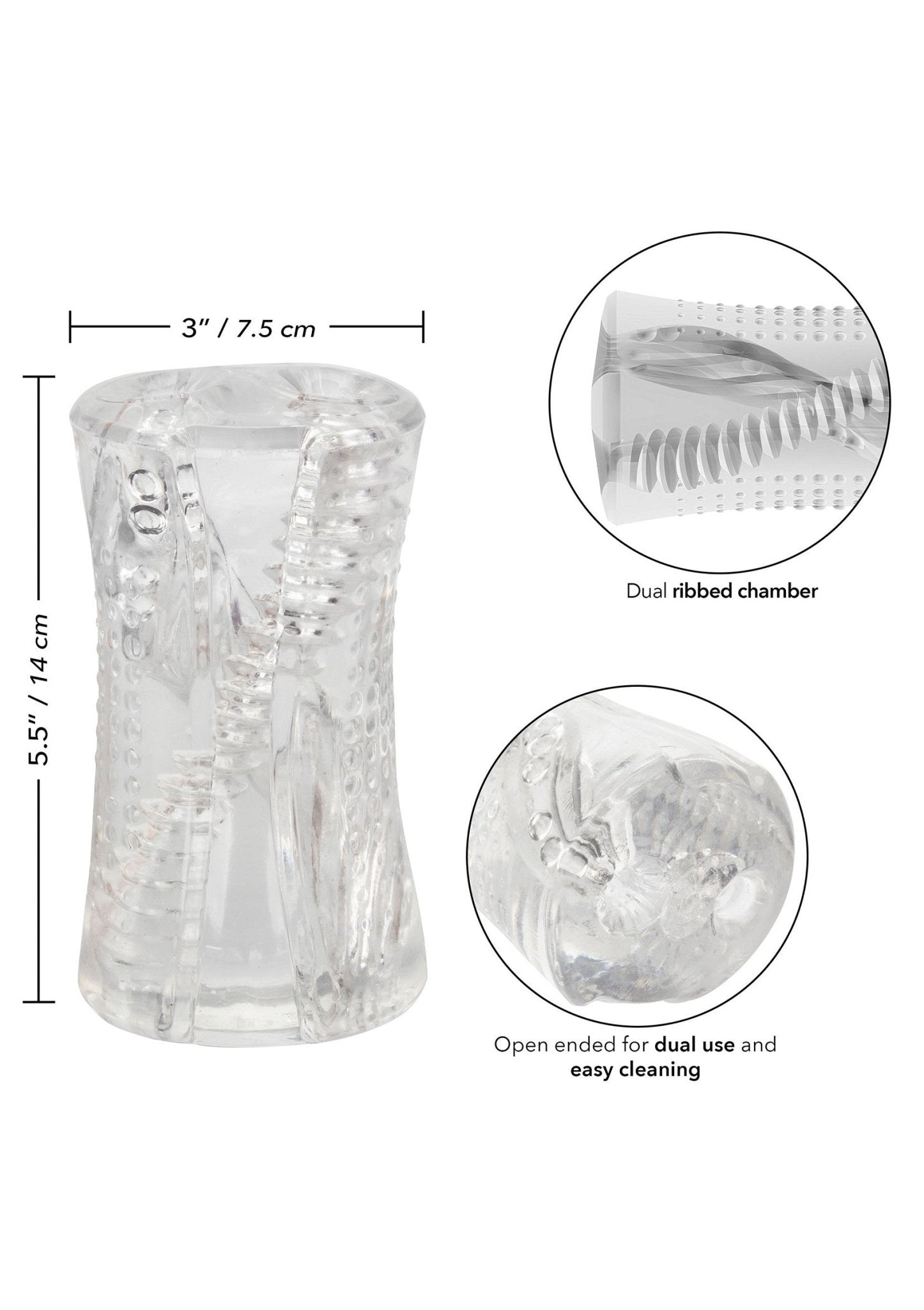 Cyclone Dual Ribbed Stroker - Masturbator - Hot Plaza