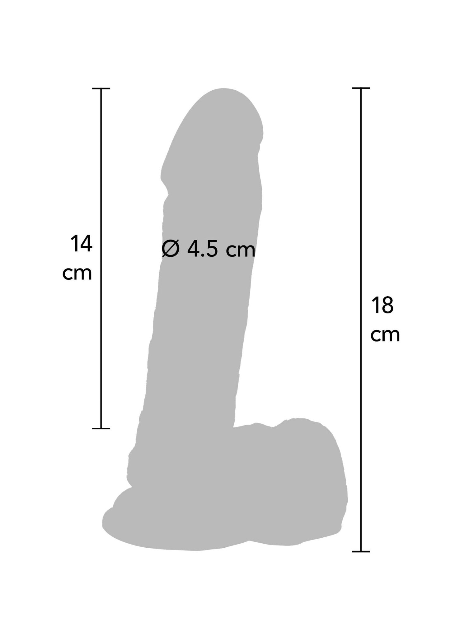 Dildo PVC 18 cm Nude