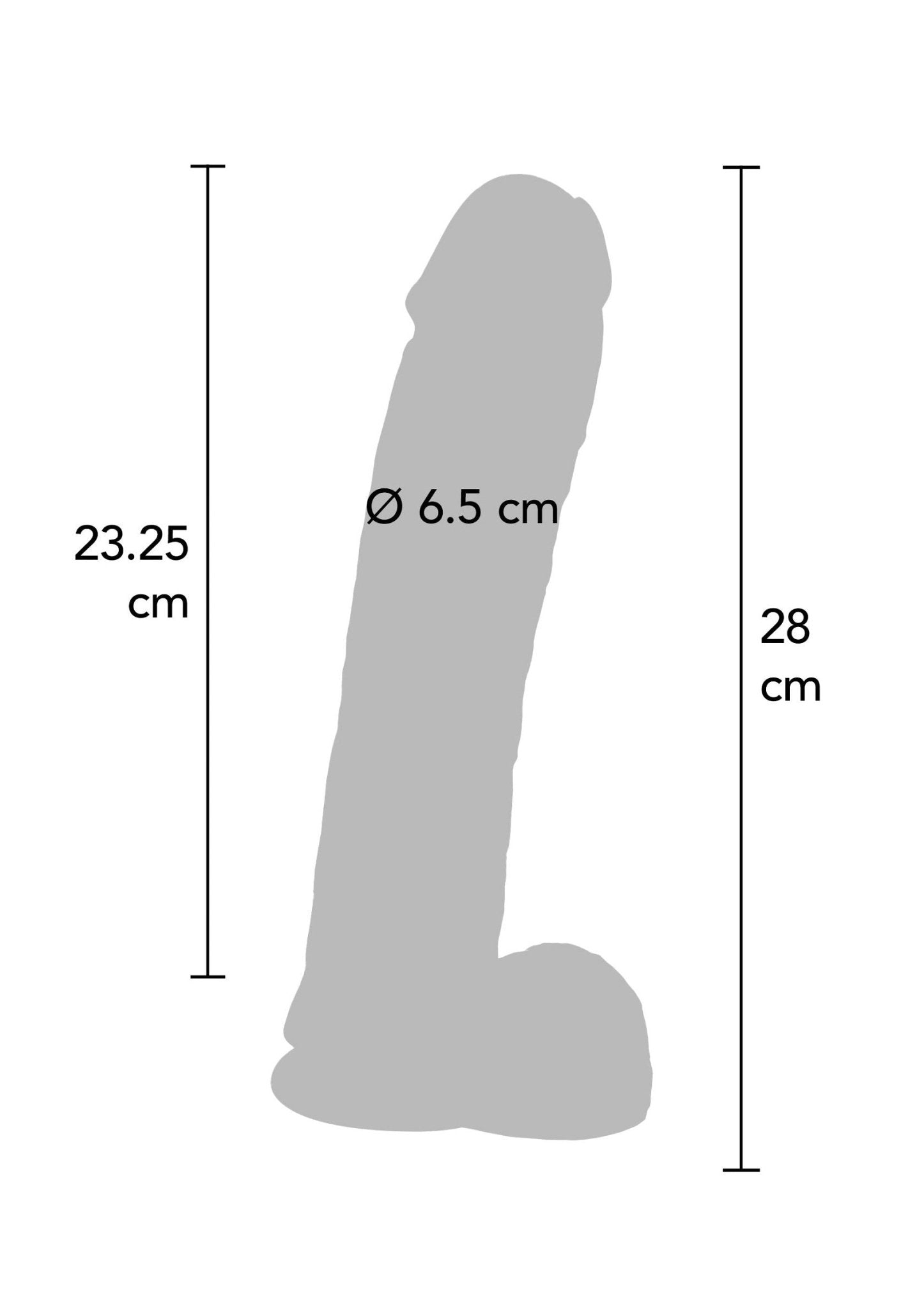 Dildo PVC 28 cm Nude