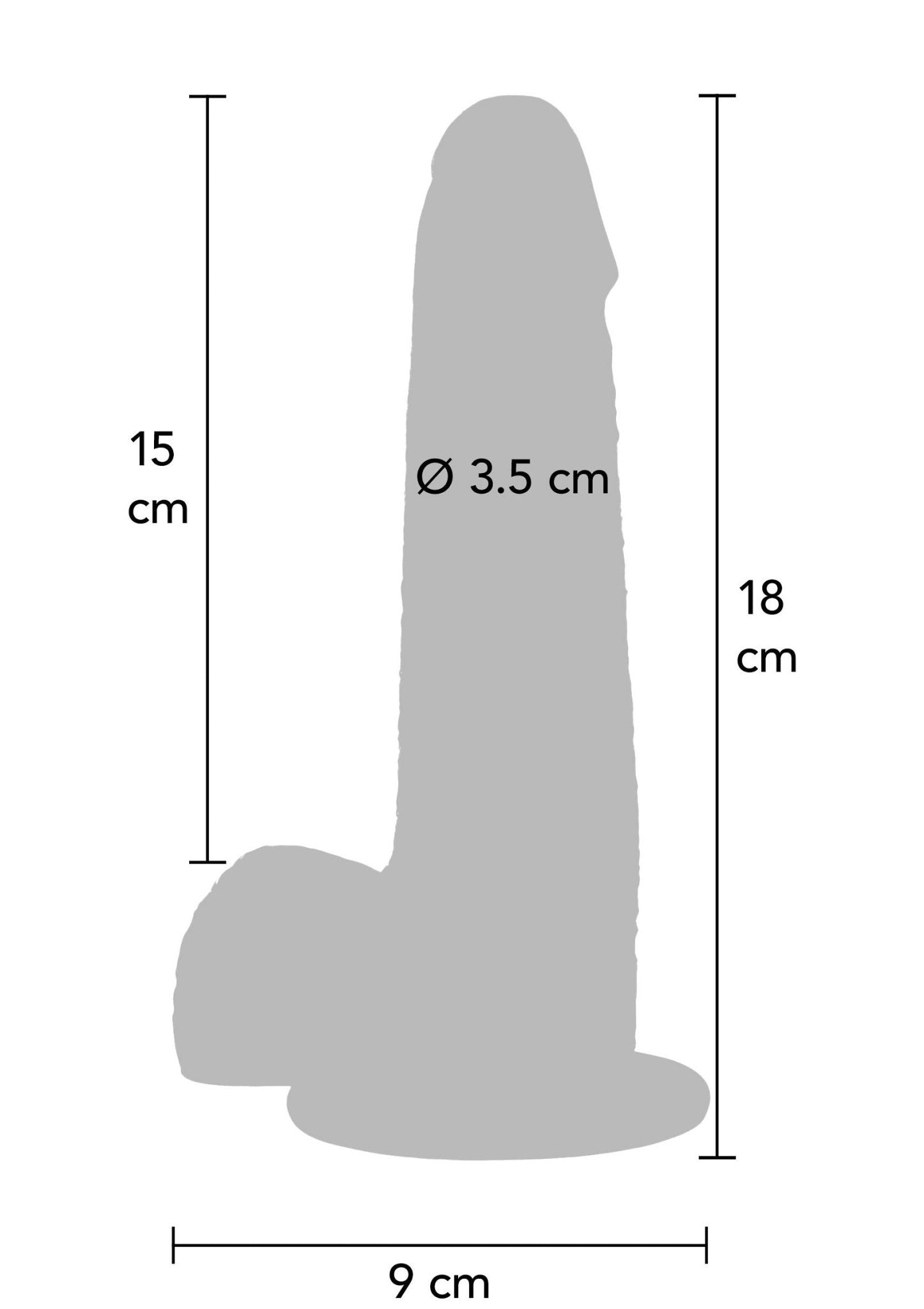 Foreskin Dildo Silicone 18 cm