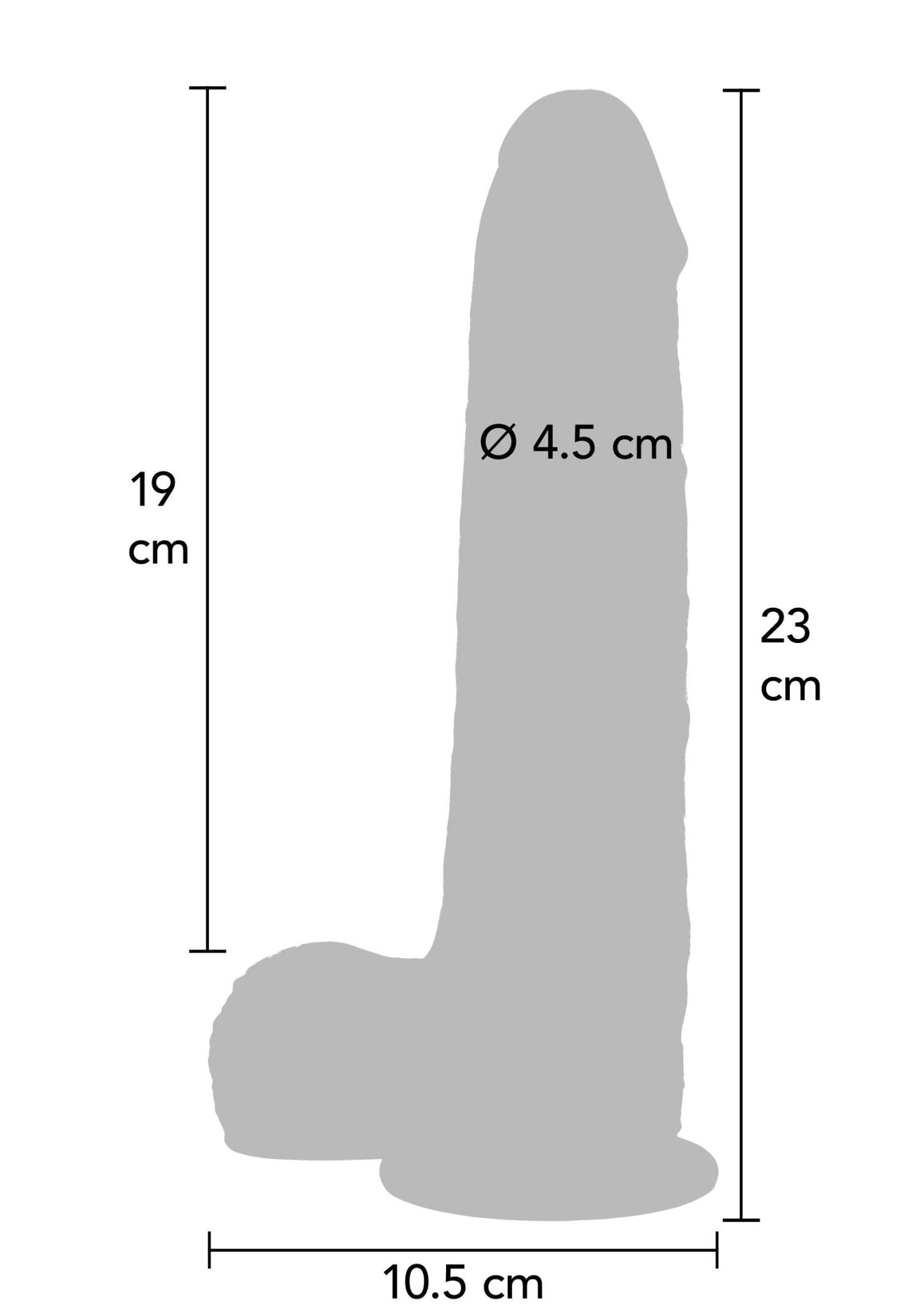 Foreskin Dildo Silicone 23 cm