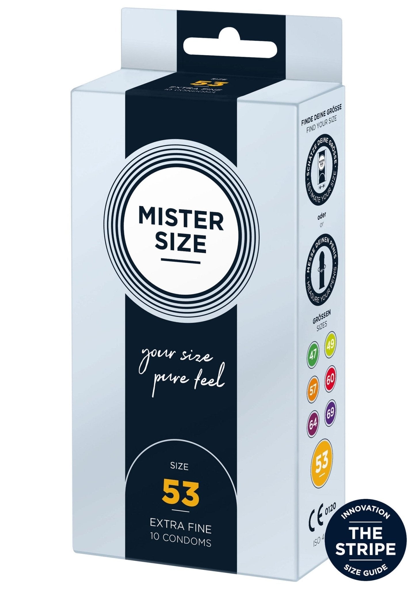 MISTER SIZE 53mm Condoms 10pcs - Hot Plaza