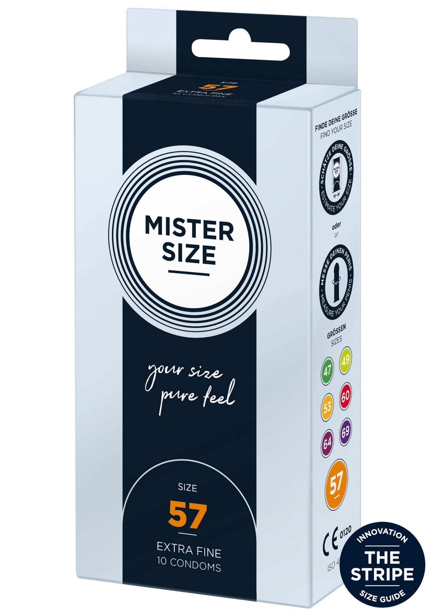 MISTER SIZE 57mm Condoms 10pcs - Hot Plaza