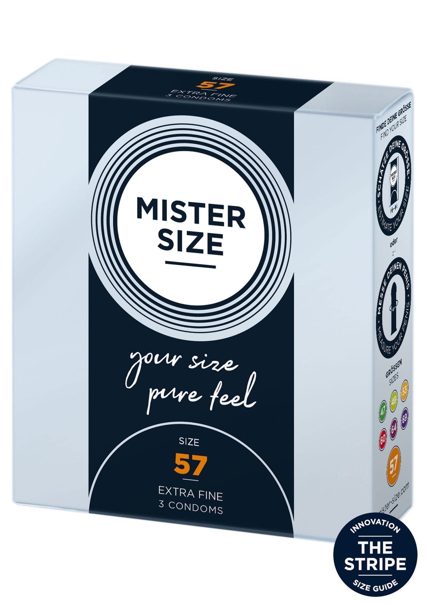 MISTER SIZE 57mm Condoms 3pcs - Hot Plaza