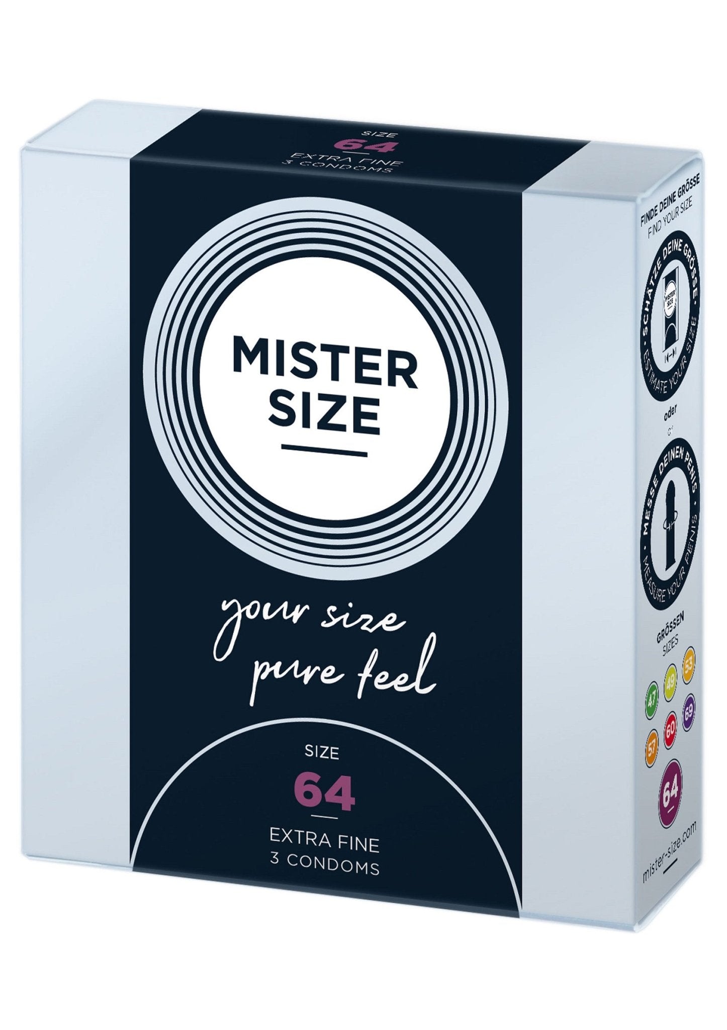 MISTER SIZE 64mm Condoms 3pcs - Hot Plaza
