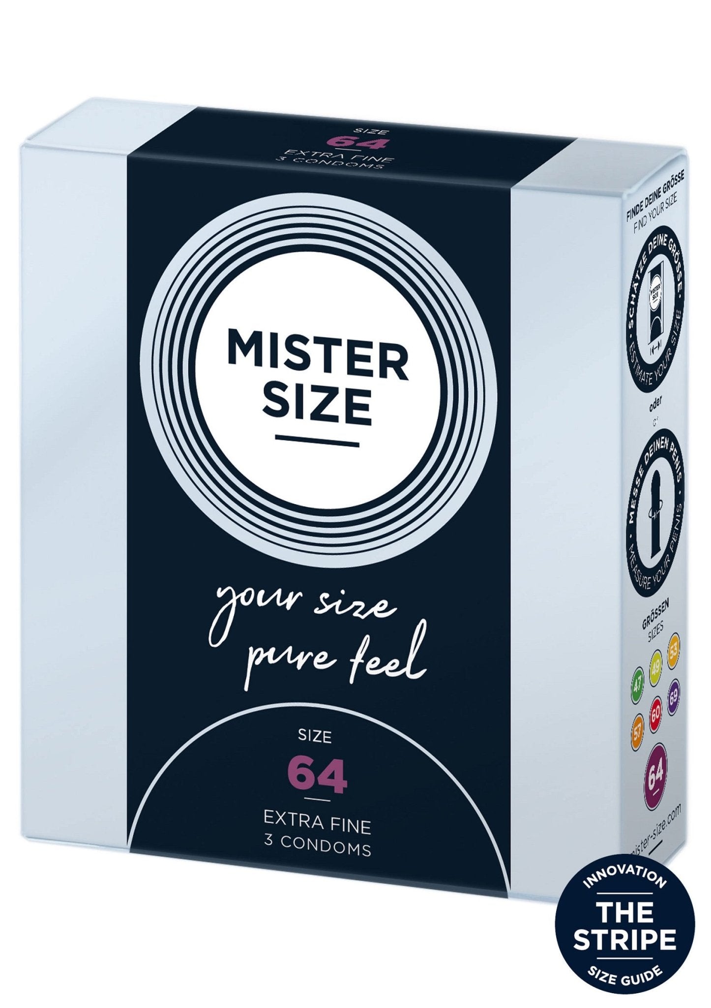 MISTER SIZE 64mm Condoms 3pcs - Hot Plaza