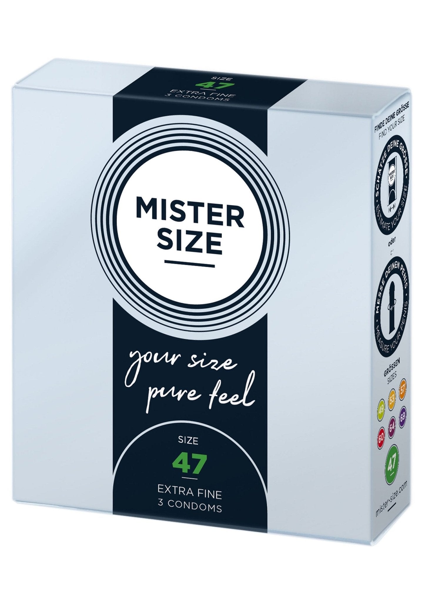 Mister Size Condoms 47 mm 3 pcs - Hot Plaza