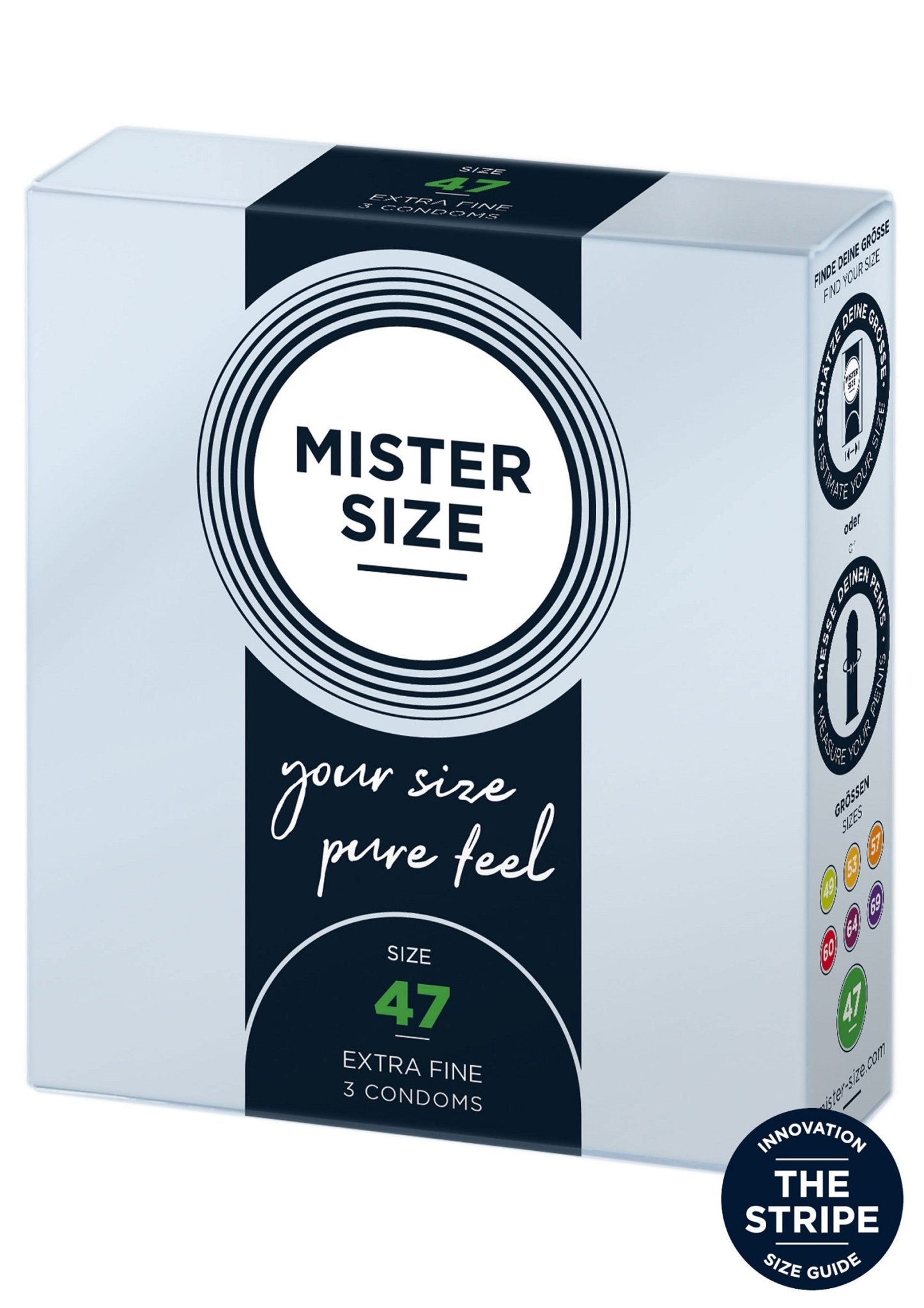 Mister Size Condoms 47 mm 3 pcs - Hot Plaza