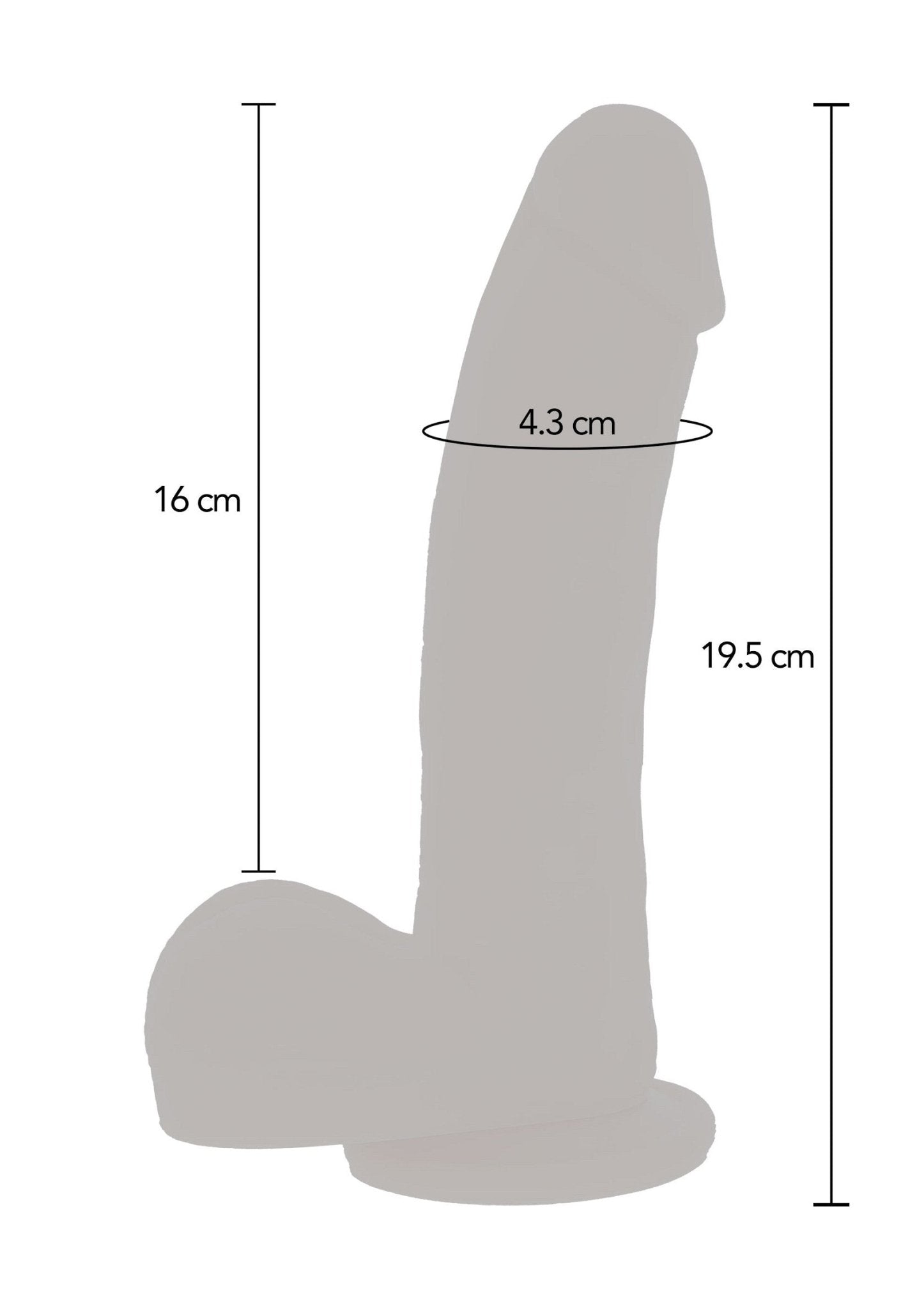 Naked Thrusting Dildo Silicone 19.5 cm