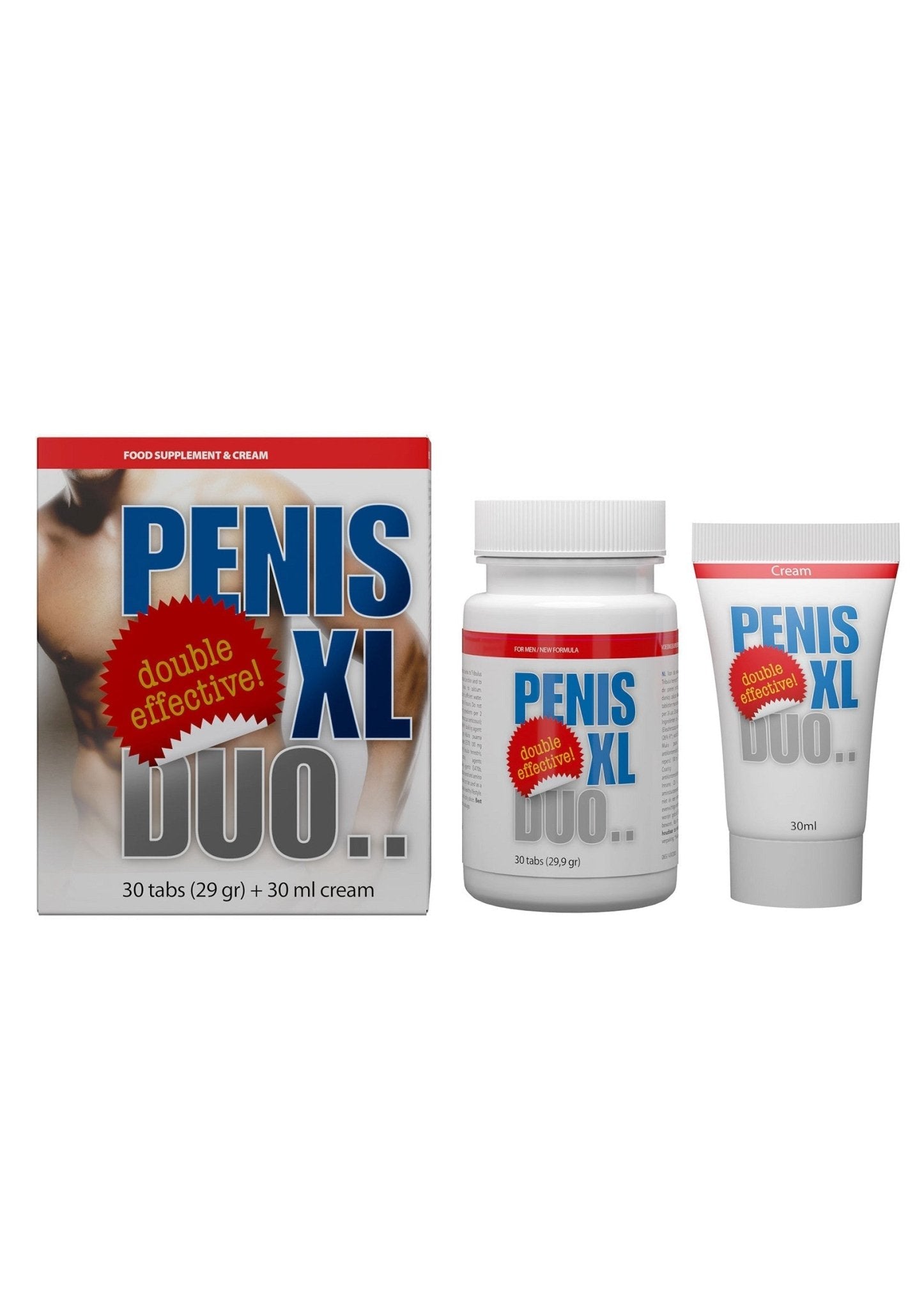 Penis XL Pack Duo Pack - Erectie Ondersteunende Tabletten en Crème - Hot Plaza