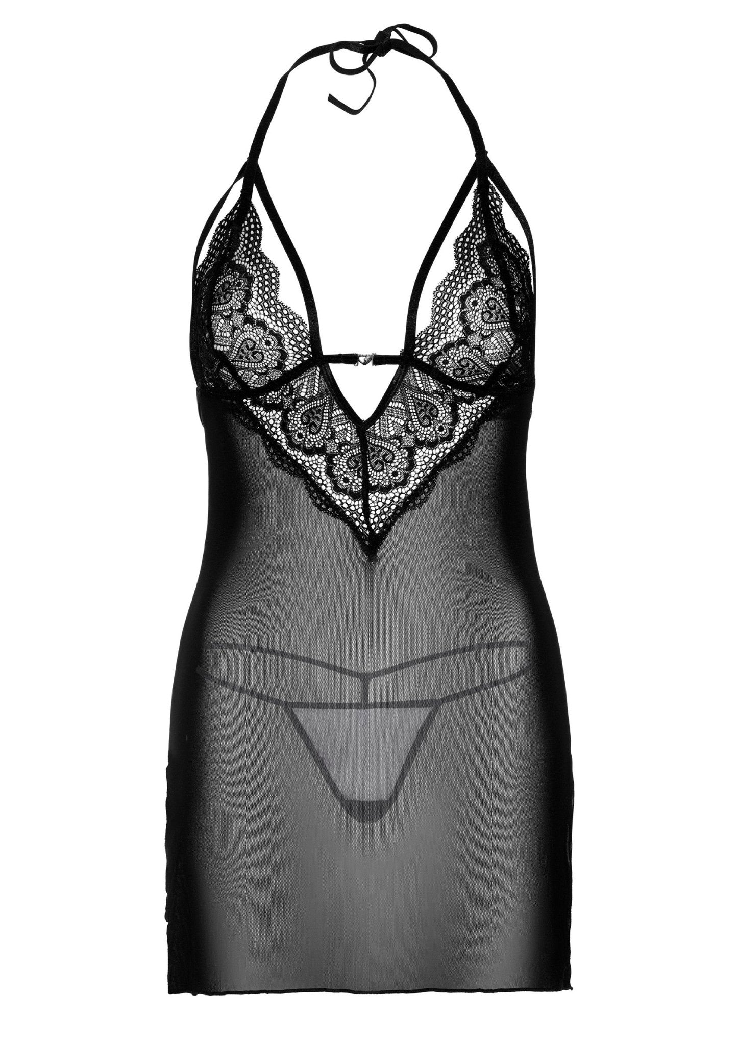 Strappy Lace Babydoll & String - Hot Plaza