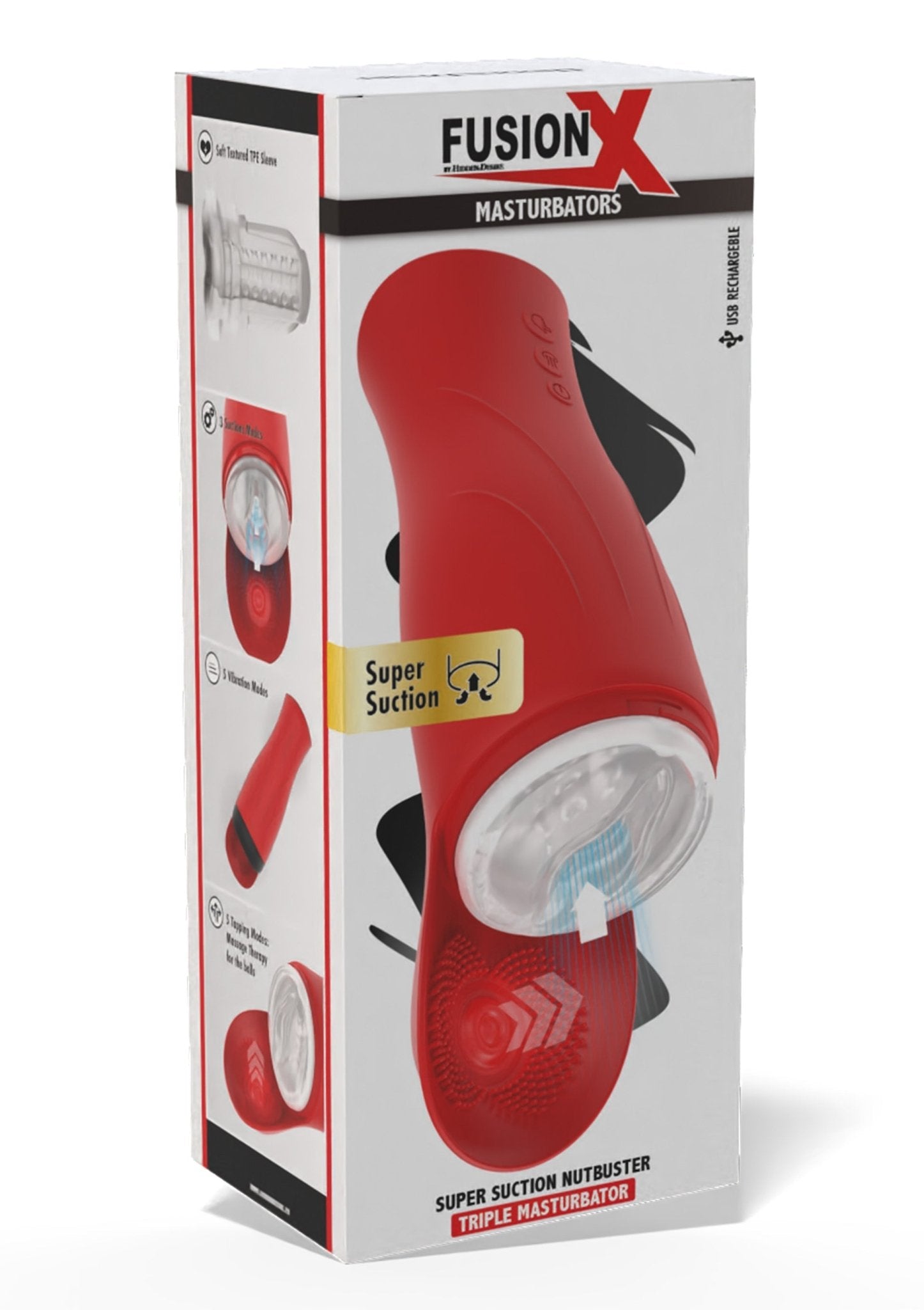Super Suction Nutbuster Triple Masturbator - Hot Plaza